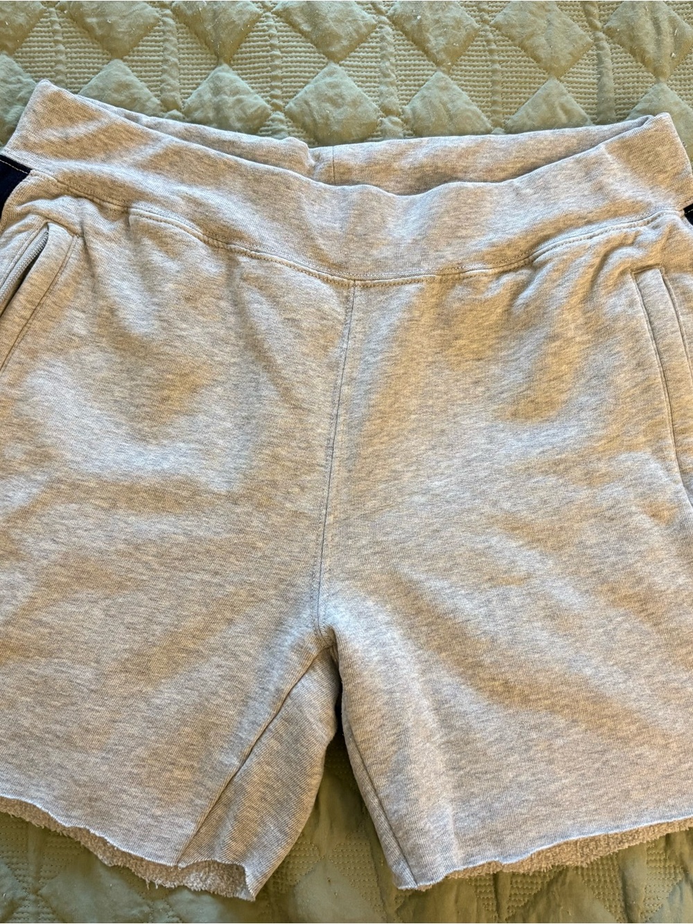 Polo Ralph Lauren Polo Ralph Lauren Men's Gray Athletic Shorts with Navy Stripes